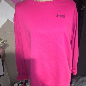 Oversized pink crew neck